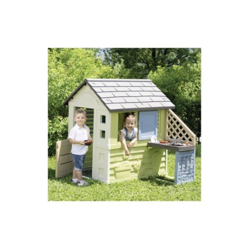 Ігровий будиночок Smoby Life "Райдужний" з літньою кухнею (7600810738)
