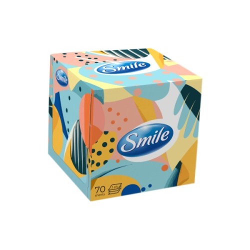 Серветки косметичні Smile 3 шари 70 листів Дизайн коробки в асортименті (4823071661996)
