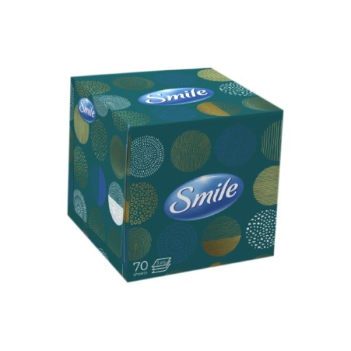 Серветки косметичні Smile 3 шари 70 листів Дизайн коробки в асортименті (4823071661996)