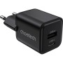 Зарядний пристрій Choetech 1xUSB-C PD30W PPS + 1xUSB QC3.0 (PD5012-EU-BK)