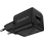 Зарядний пристрій Choetech 1xUSB-C PD30W PPS + 1xUSB QC3.0 (PD5012-EU-BK)