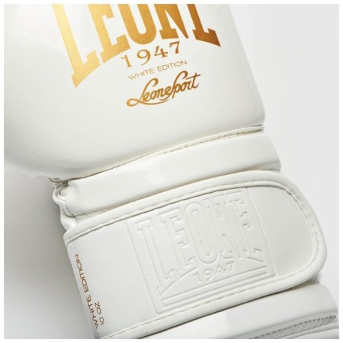 Боксерські рукавички Leone GN059W White/Gold 10 унцій (GN059W_White_10oz)