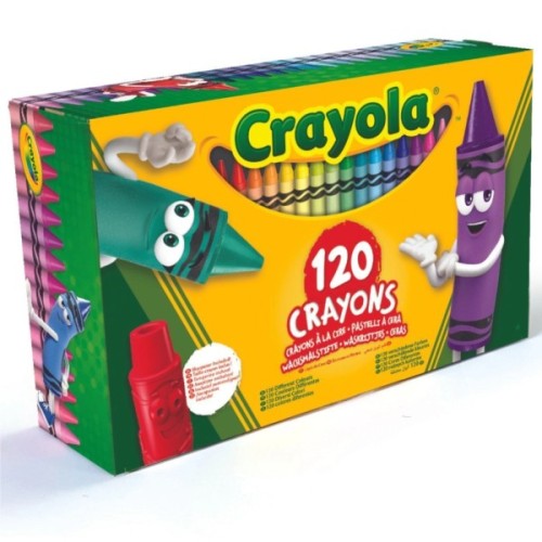 Олівці кольорові Crayola воскові, 120 шт зі стругачкою (52-6920)