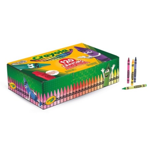 Олівці кольорові Crayola воскові, 120 шт зі стругачкою (52-6920)