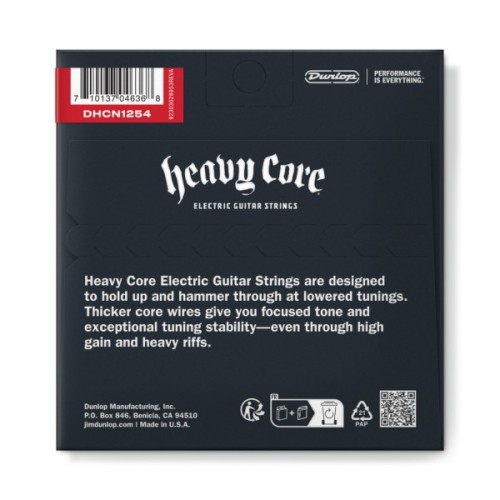 Струни для гітари Jim Dunlop Heavy Core Electric Guitar Strings (12-54) (DHCN1254)