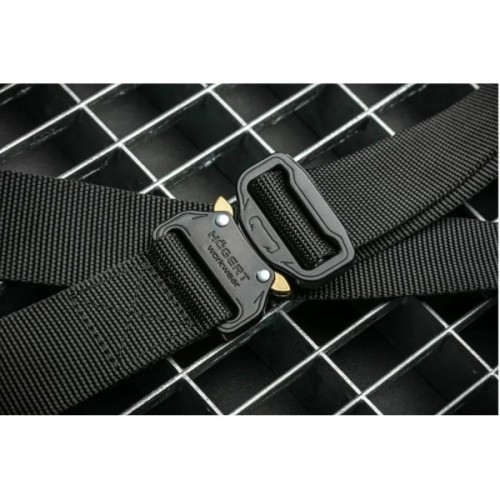 Поясний ремінь Hoegert TAKTISCH 75% бавовна/25% поліестер чорний, 130см (HT5K464)