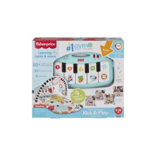 Дитячий килимок Fisher-Price ігровий центр блакитний Натискай та грай з технологією Smart Stages (англ.) (HWY58)