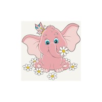 Картина по номерам ArtCraft Рожеве слоненя 30х30 см (15035-AC)