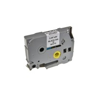 Стрічка для принтера етикеток UKRMARK RL-B-T221P-BK/WT, аналог TZE221. 9 мм х 8 м (900241)