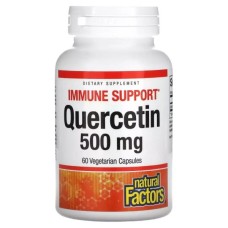 Вітамінно-мінеральний комплекс Natural Factors Кверцетин, 500 мг, Quercetin, 60 вегетаріанських капсул (NFS01390)