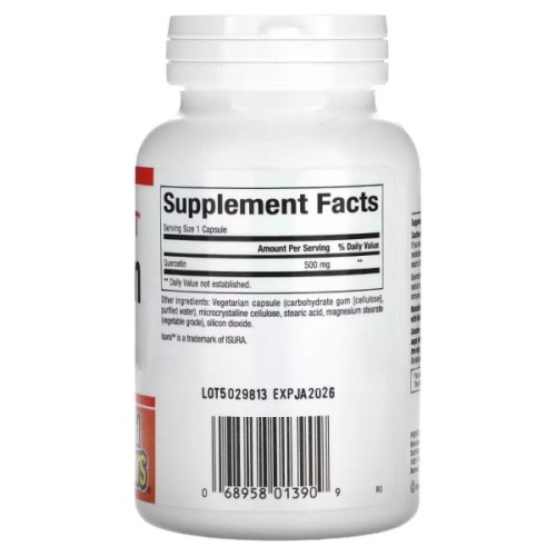 Вітамінно-мінеральний комплекс Natural Factors Кверцетин, 500 мг, Quercetin, 60 вегетаріанських капсул (NFS01390)