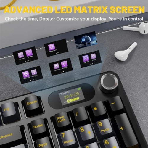 Клавіатура Attack Shark X98 Pro RGB Wireless/Bluetooth/USB UA Star Black (X98PROSB_AS)