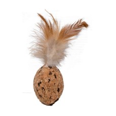 Іграшка для котів Eastland М'яч регбі з мататабі з натуральної пробки 6х4.5 см (6970115703087)