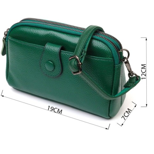 Сумка Vintage З натуральної шкіри Зелена (22101)