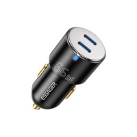 Зарядний пристрій Essager 2xUSB-C 66W black (ECC2C-FF01)