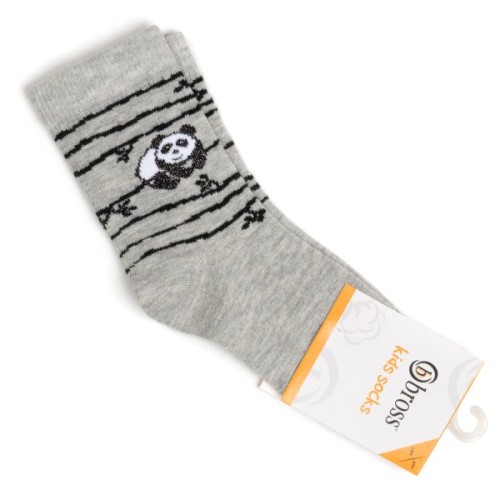 Шкарпетки дитячі Bross з пандами (5082-2-4-gray)