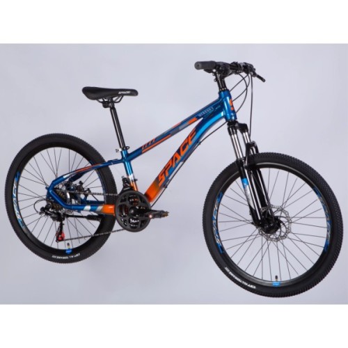 Велосипед Space 24" MERCURY DD FR рама-11" AL 2026 синьо-помаранчевий (OPS-SP-24-062)