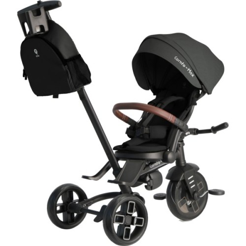 Дитячий велосипед QPlay Comfo Max складаний триколісний Black (T70 ComfoMaxBlack)