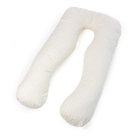 Подушка MirSon для вагітних і відпочинку Satin Stripe №8025 U-подібна Soft Yellow (2200006178637)