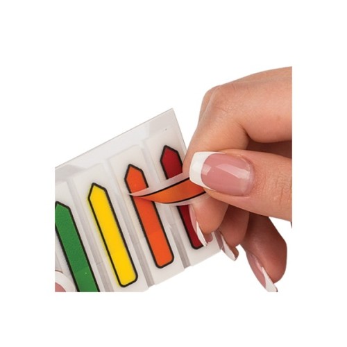 Стікер-закладка Buromax Стрілки Plastic bookmarks 45x12mm, 5*20 шт, neon (BM.2304-98)