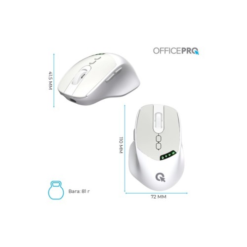 Мишка OfficePro M520W Wireless/Bluetooth White (M520W)