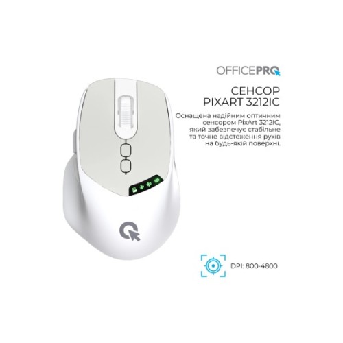 Мишка OfficePro M520W Wireless/Bluetooth White (M520W)