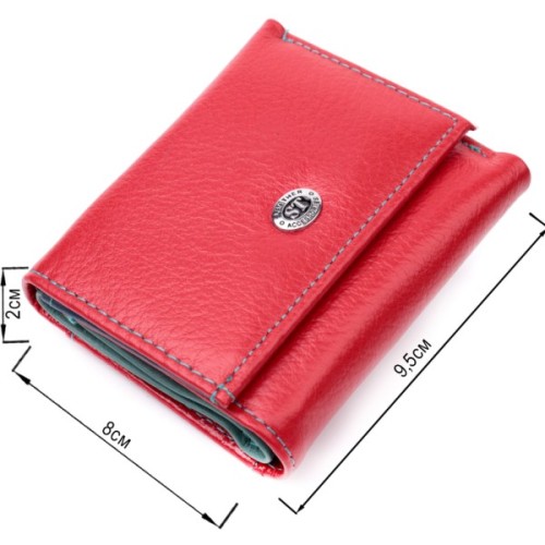Гаманець ST Leather З натуральної шкіри Червоний (19502)