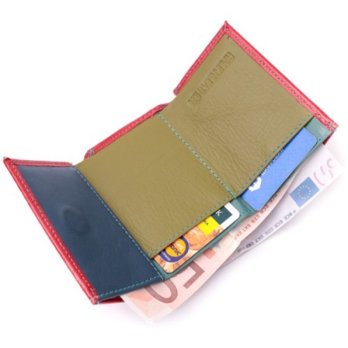 Гаманець ST Leather З натуральної шкіри Червоний (19502)