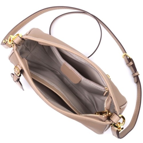 Сумка Vintage Жіноча з двома ручками із натуральної шкіри Бежева (22632)