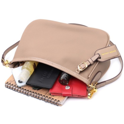 Сумка Vintage Жіноча з двома ручками із натуральної шкіри Бежева (22632)