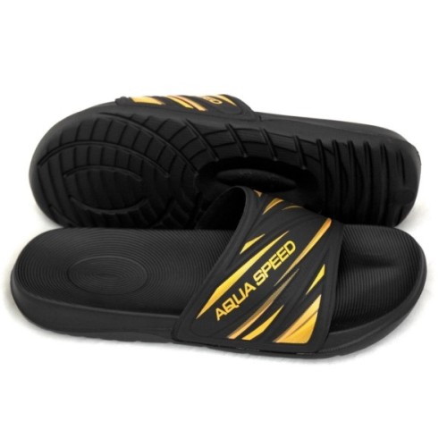 Шльопанці Aqua Speed Idaho 514-18 чорний, жовтий 45 (5908217668226)