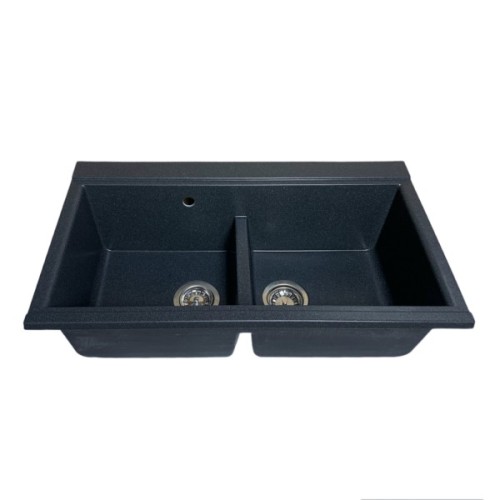 Мийка кухонна Adamant Similar графіт + змішувач + дозатор + ополіскувач склянок + колан (4824296106513)