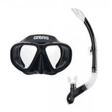 Набір для плавання Arena Premium Snorkeling Set 002018-505 маска і трубка чорний Уні OSFM (3468336174364)