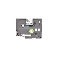 Стрічка для принтера етикеток UKRMARK B-T131P-BK/CL, сумісна з TZE131 ламінована, 12мм х 8м. black on transparent (900599)