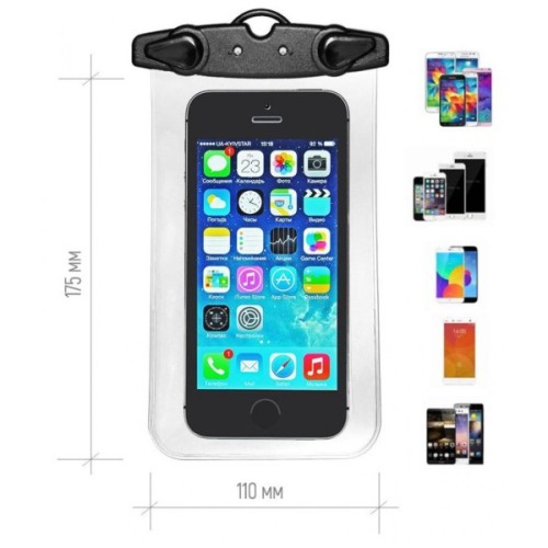 Чохол до мобільного телефона ColorWay Waterproof Universal Transparent (CW-CWP01US/57134)