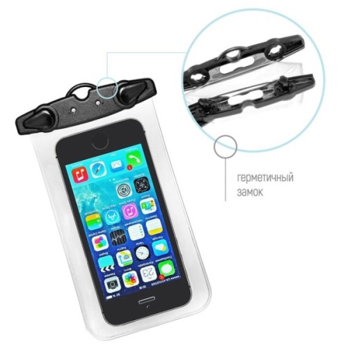 Чохол до мобільного телефона ColorWay Waterproof Universal Transparent (CW-CWP01US/57134)