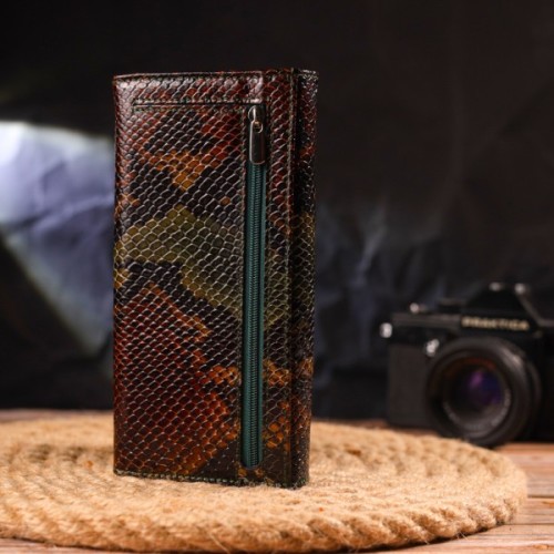 Гаманець Canpellini З натуральної шкіри Різнобарвний (21648)