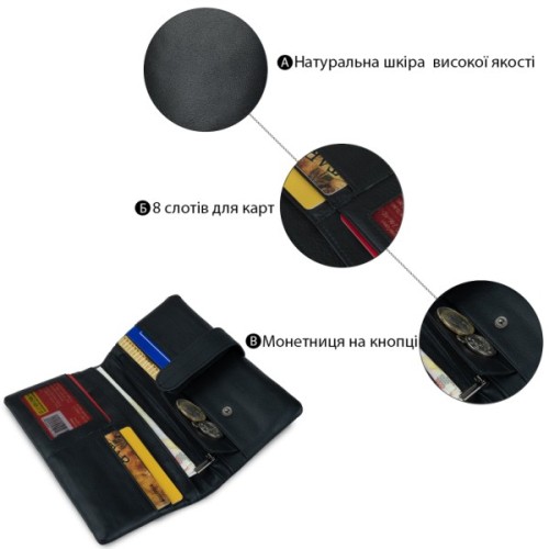 Гаманець Vintage Чорний (14913)