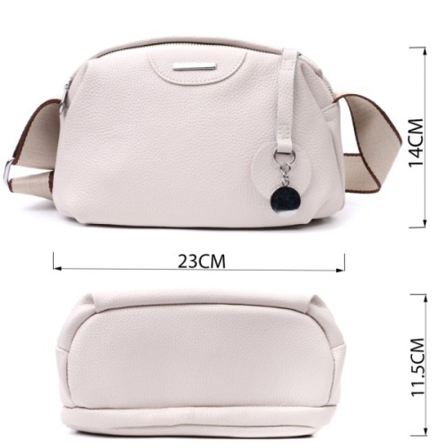 Сумка Vintage З натуральної шкіри Біла (22593)