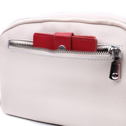 Сумка Vintage З натуральної шкіри Біла (22593)