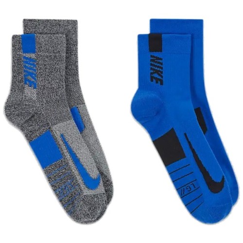Шкарпетки Nike U NK MLTPLIER ANKLE 2PR - 144 SX7556-937 38-42 2 пари Сірий/Синій (196153841284)