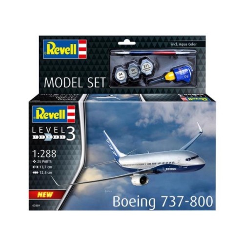 Збірна модель Revell набір Літак Boeing 737-800, рівень 3, 1:288 (RVL-63809)