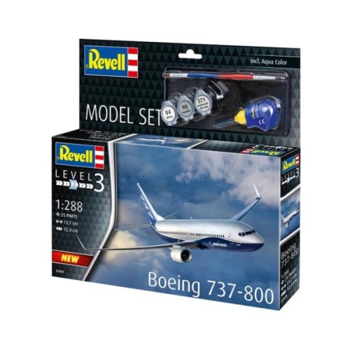Збірна модель Revell набір Літак Boeing 737-800, рівень 3, 1:288 (RVL-63809)