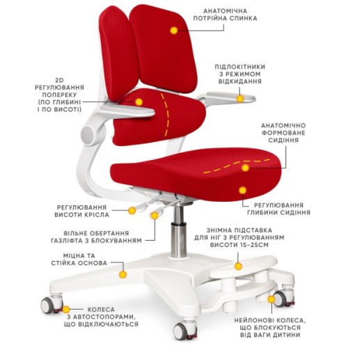 Дитяче крісло Mealux Trident Red (Y-617 KR)
