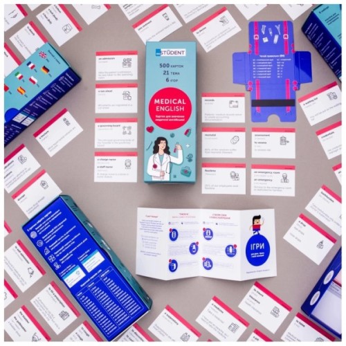 Навчальний набір English Student Картки для вивчення медичної англійської мови Medical English (укр.) (59123251)