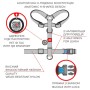 Шлея для собак WAUDOG Nylon з QR паспортом анатомічна H-подібна "Літо" S (5616)