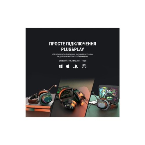 Навушники Fifine H6 RGB 7.1 Black (H6)