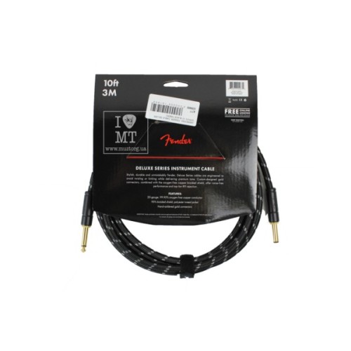 Інструментальний кабель Fender Cable Deluxe Series 10' Black Tweed (228466)