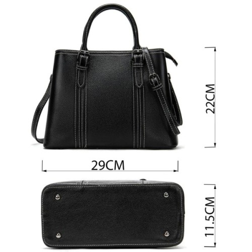 Сумка Vintage Жіноча у шкірі флотар Чорна (14861)