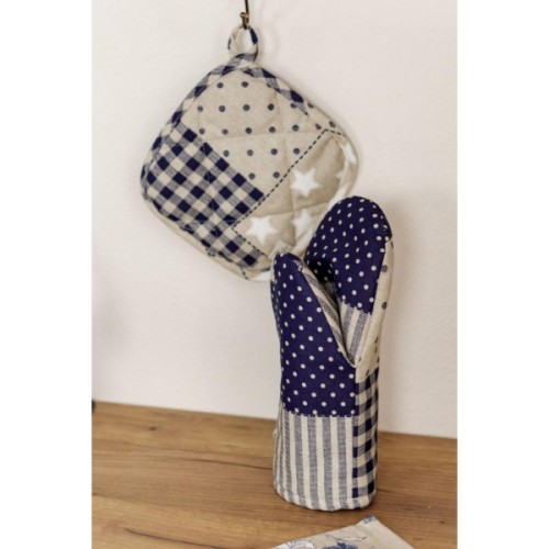 Кухонна прихватка Прованс Печворк синій Господиня 20х20 см (031494)